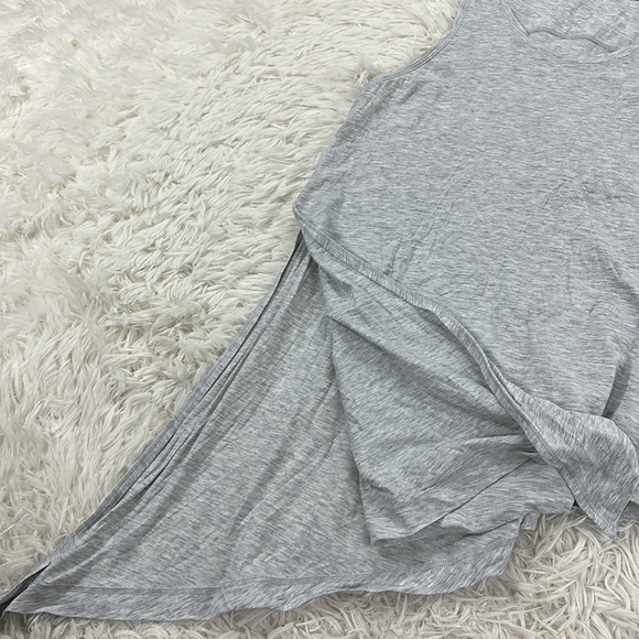 Lululemon Tie & Go Tank Mini Stripe Heathered Medium Grey Angel Wing - Picture 2 of 7